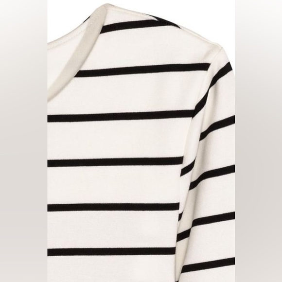 H&M Basics: Striped Long-sleeve Jersey Dress - Picture 6 of 8